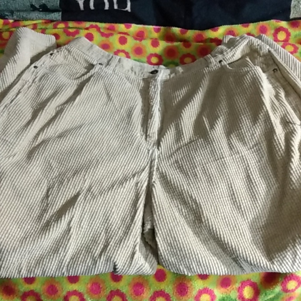 Womens Fashion Bug Corduroy Beige Pants